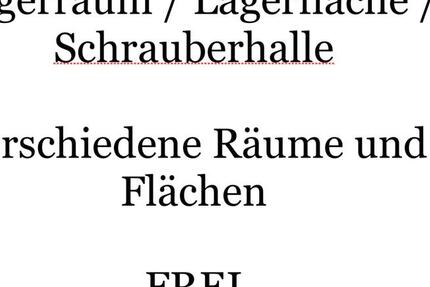 Lagerraum Lagerabteil Lagerfläche Schrauberhalle