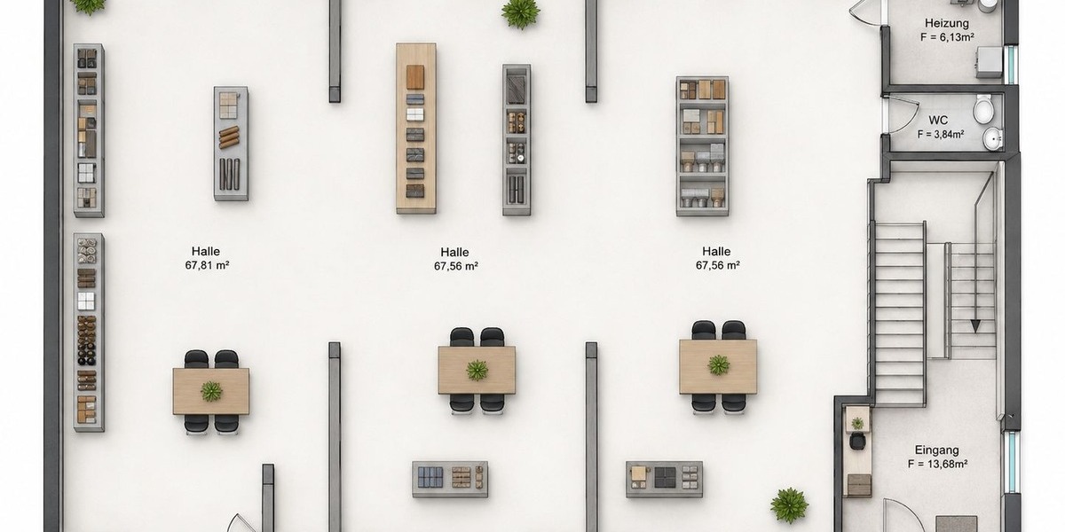 ** 475 M² FLEXIBLE NEUBAU GEWERBEFLÄCHE AUS HALLE & REPRÄSENTATIVEM BÜROBEREICH** - Gewerbeobjekt Wolfenbüttel Adersheim | Angebot:27262335