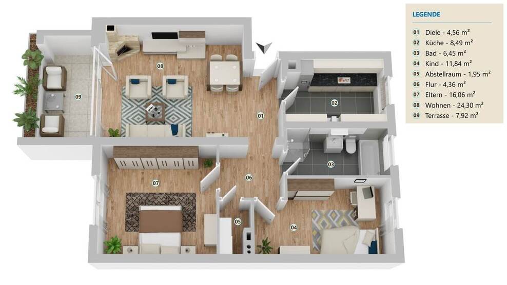 Wohnen in Toplage des Galgenbergs 3 zimmer