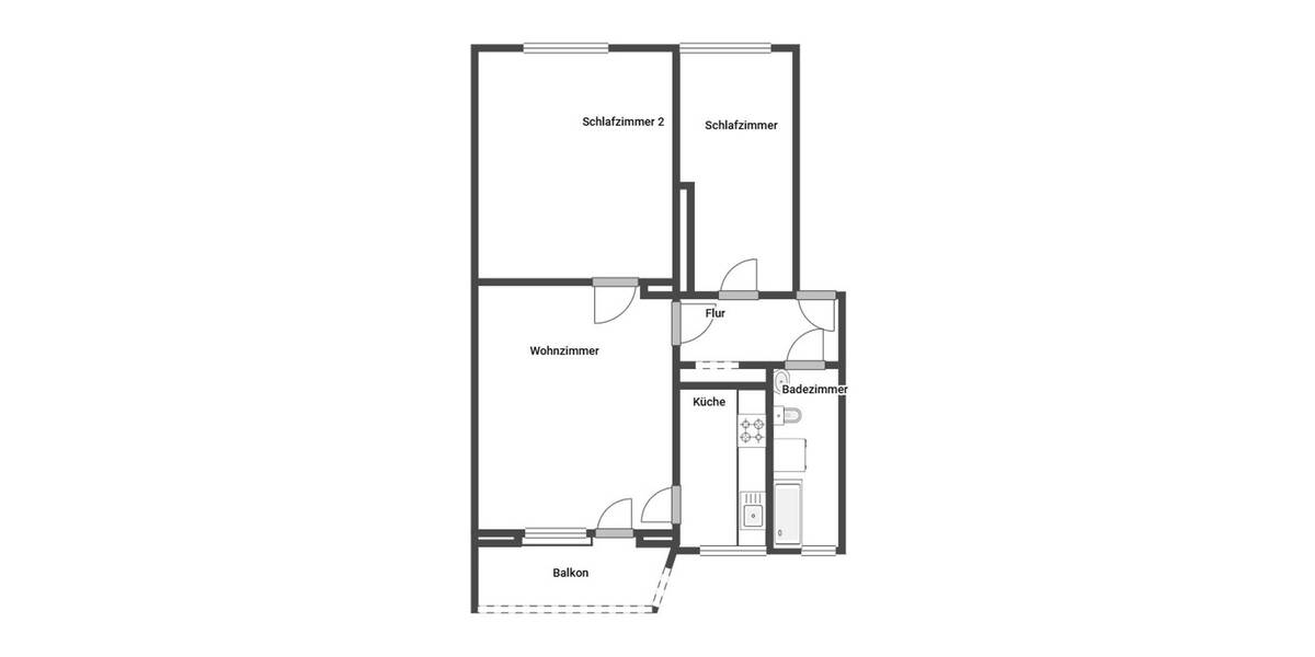 Etagenwohnung Hildesheim Ost - 3 Zimmer, 65 m&sup2;, 89.000&euro; | Angebot:26275647