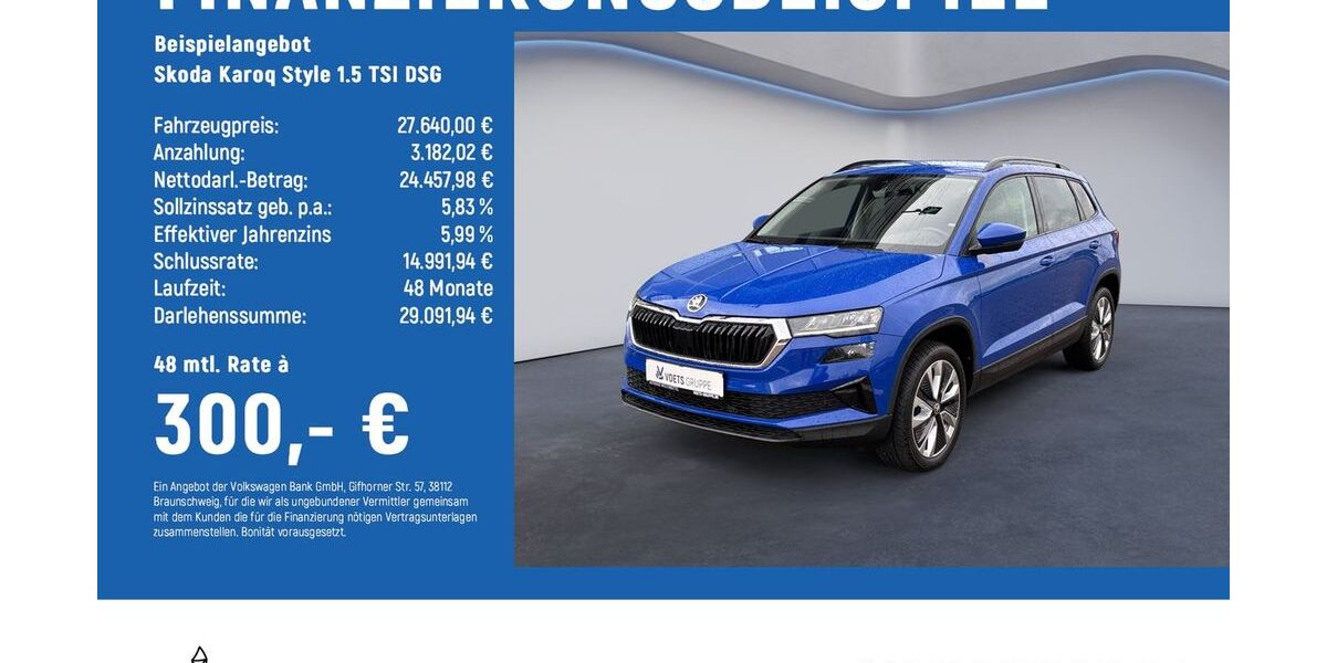 Skoda Karoq 50.000 km 26.840 &euro; Wolfenbüttel 38304