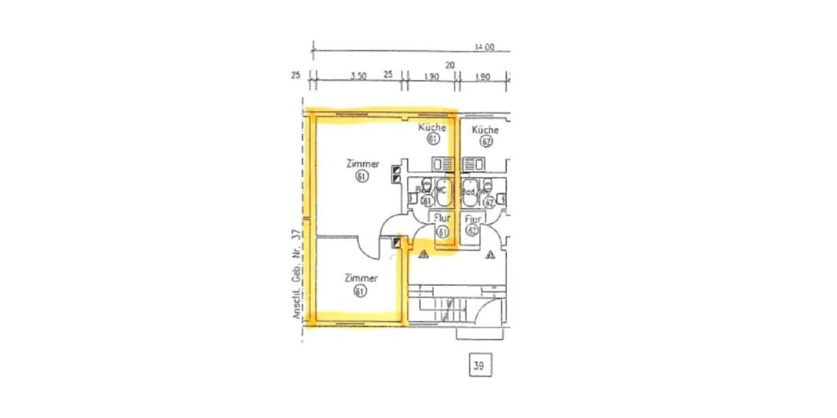 Erdgeschoßwohnung Salzgitter - 2 Zimmer, 52 m&sup2;, 68.500&euro; | Angebot:26243946
