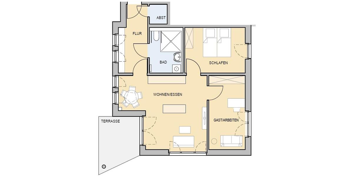 Etagenwohnung Braunschweig Heidberg-Melverode - 3 Zimmer, 81 m&sup2;, 1.060&euro; | Angebot:24400040