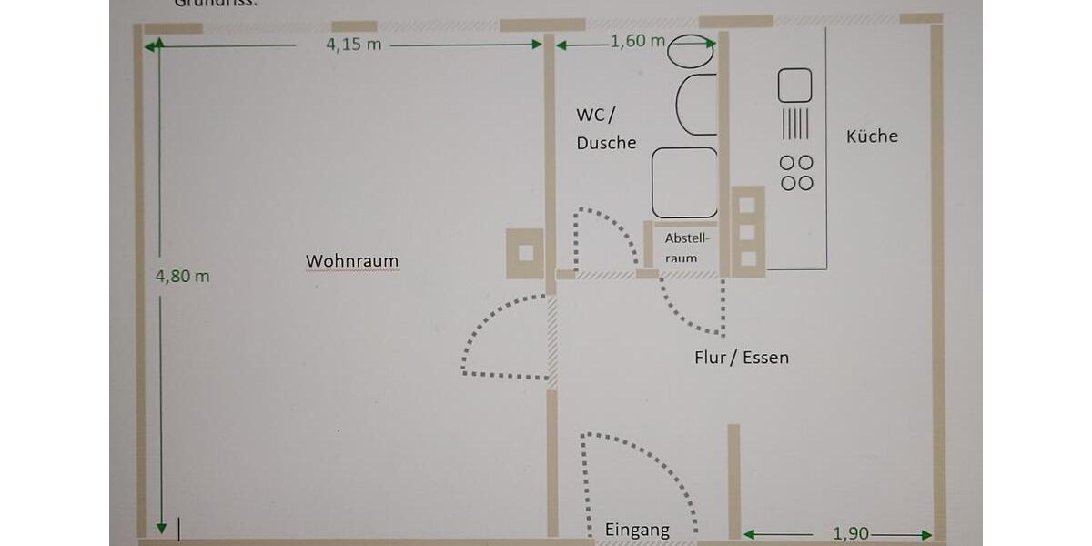 Hochparterre Salzgitter Ortschaft Südost - 1 Zimmer, 35 m&sup2;, 45.000&euro; | Angebot:26819180