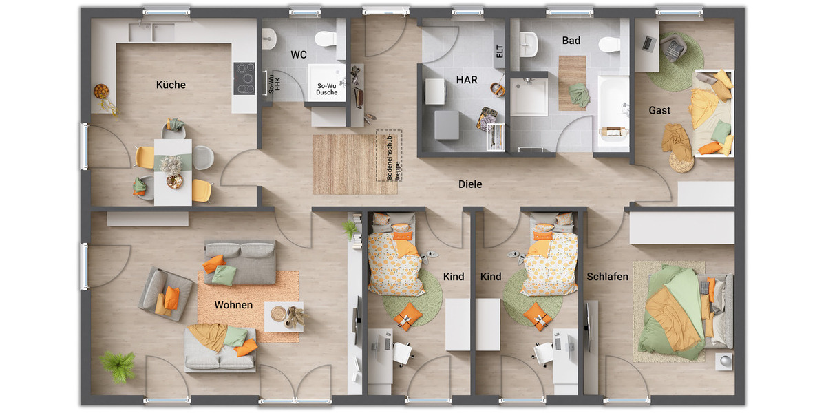 Bungalow Lengede Woltwiesche - 6 Zimmer, 130 m&sup2;, 379.290&euro; | Angebot:25176156