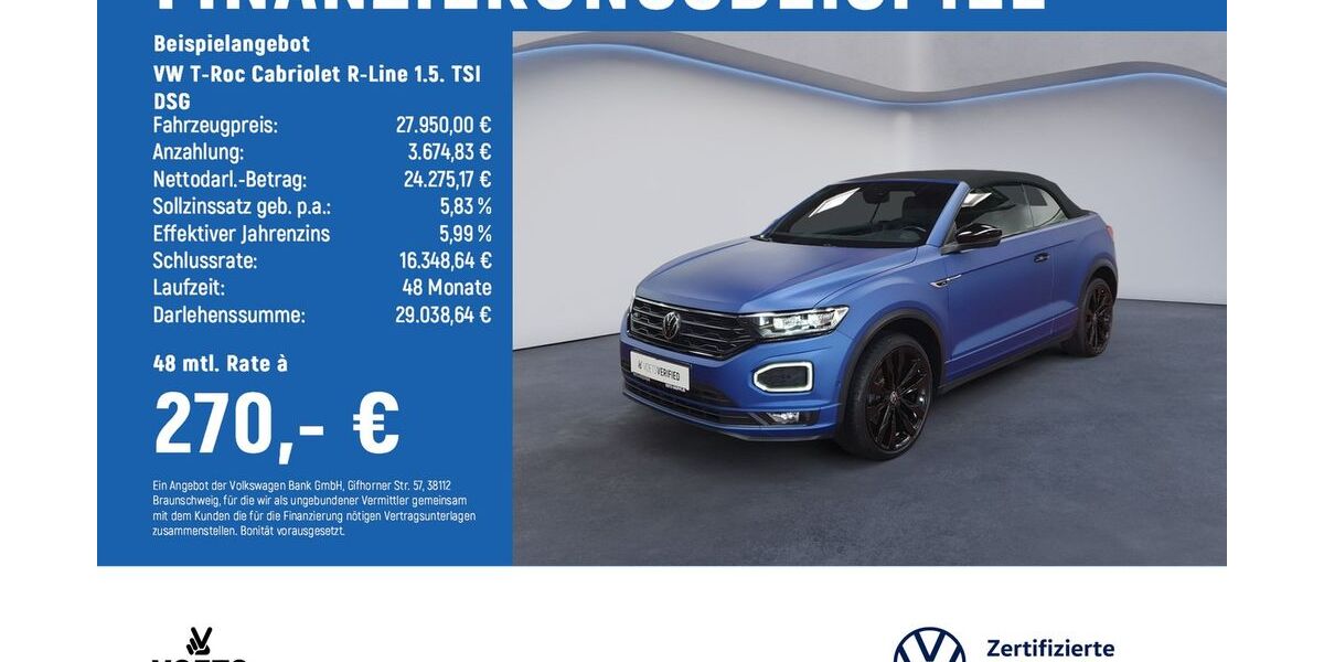 VW T-Roc 33.513 km 25.999 &euro; Braunschweig 38124