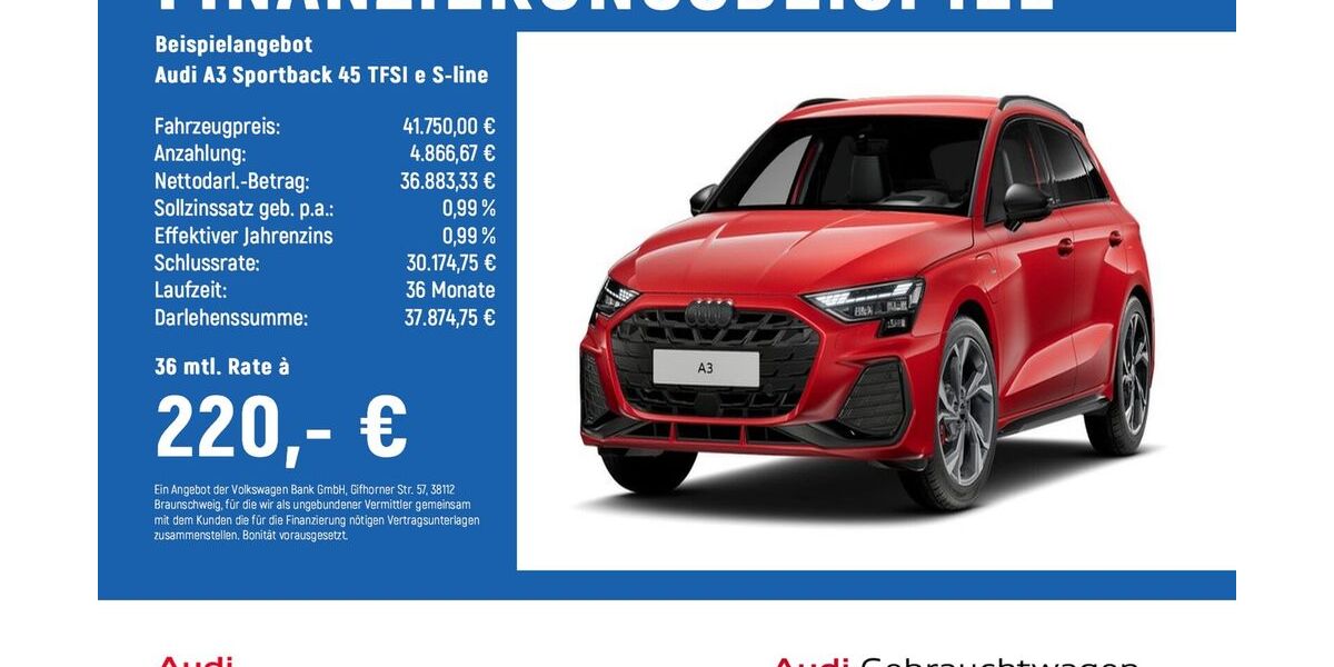 Audi A3 4.500 km 39.990 &euro; Braunschweig 38124
