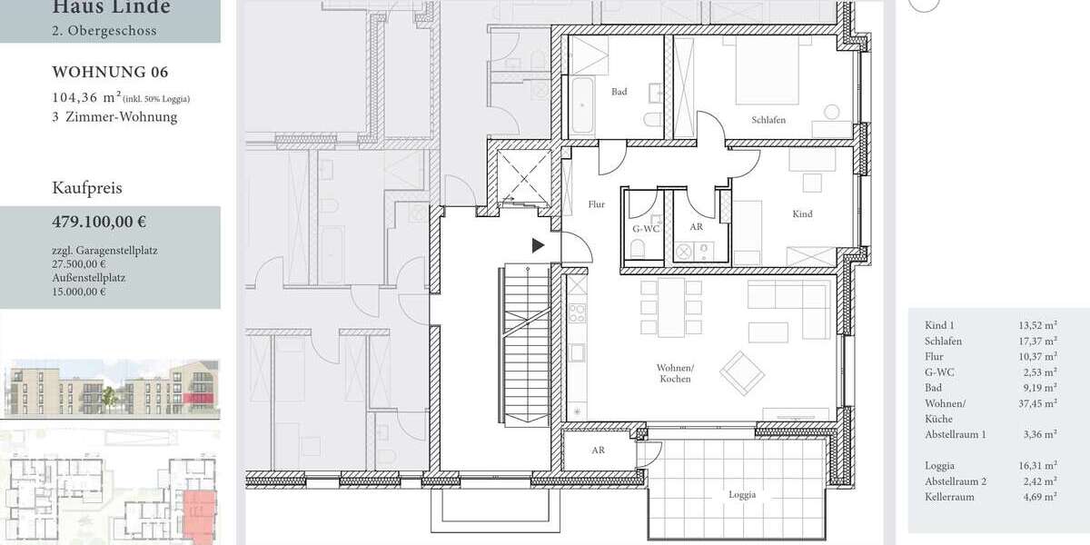 Etagenwohnung Wolfenbüttel - 3 Zimmer, 104 m&sup2;, 479.100&euro; | Angebot:27168618