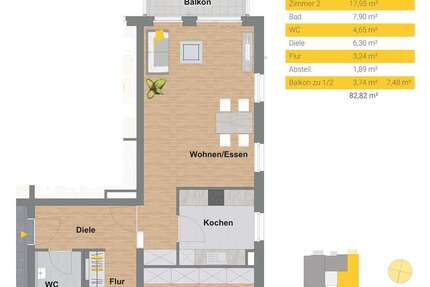 Wohnung zum Kaufen in Berg. Gladbach 653.000 € 82.82 m²