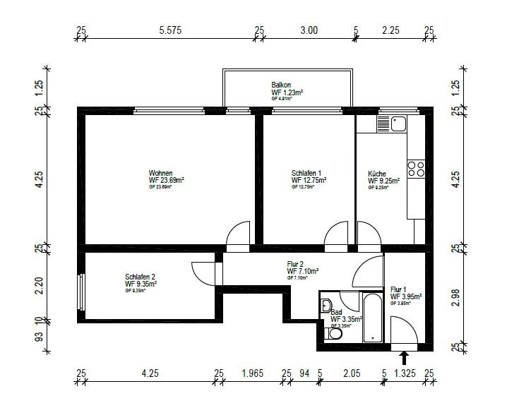 Helle 3-Zimmerwohnung mit Weitblick - Etagenwohnung Diekholzen Söhre | Angebot:27338807