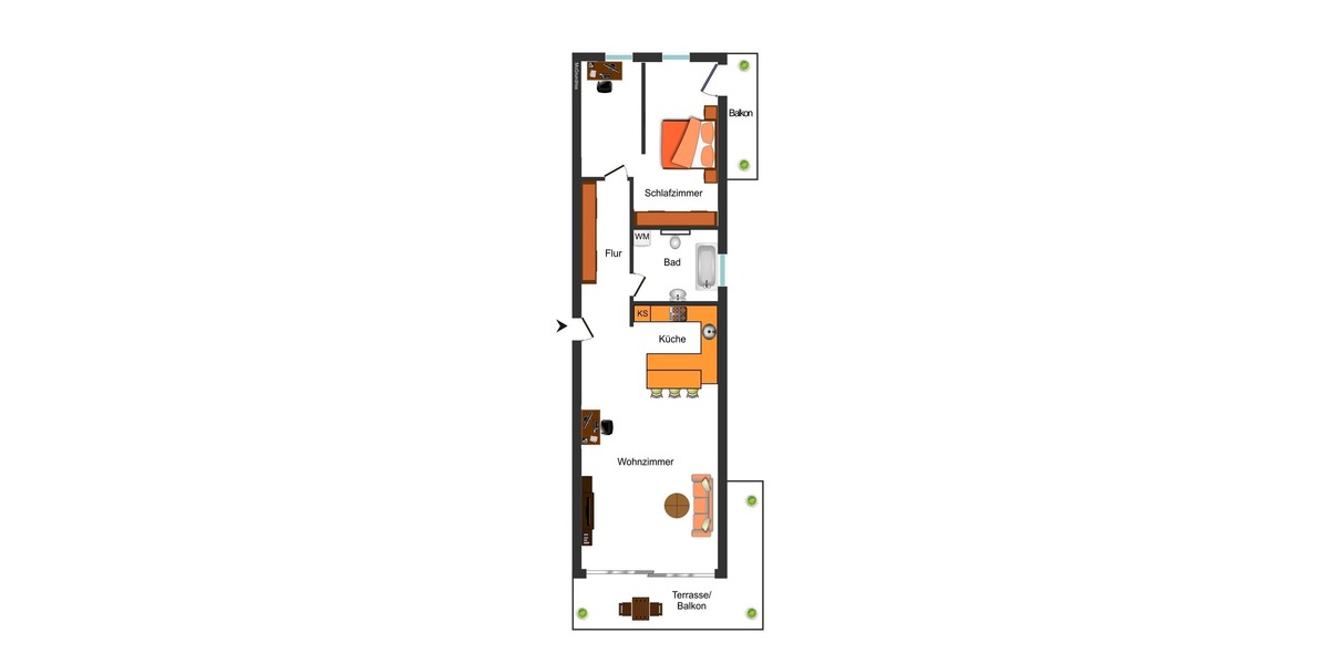 **LOFTARTIGE 2-3-ZIMMERWOHNUNG MIT BALKON UND TIEFGARAGE UNWEIT DES SÜDSEES** - Etagenwohnung Braunschweig Heidberg-Melverode | Angebot:24571783