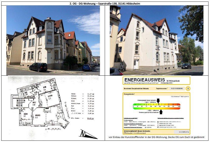 Dachgeschoßwohnung Hildesheim Itzum-Marienburg - 3 Zimmer, 87 m&sup2;, 229.000&euro; | Angebot:26268152