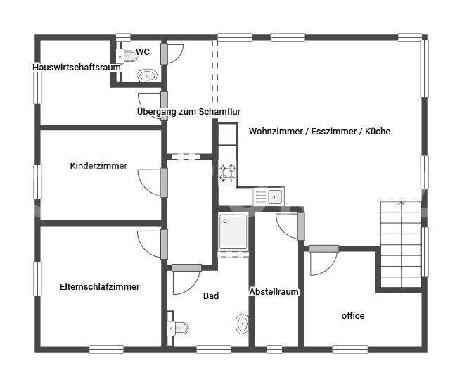 Etagenwohnung Braunschweig Geitelde - 4 Zimmer, 100 m&sup2;, 1.500&euro; | Angebot:26816702