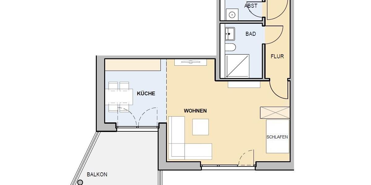 Etagenwohnung Braunschweig Heidberg-Melverode - 1 Zimmer, 56 m&sup2;, 699&euro; | Angebot:24307389