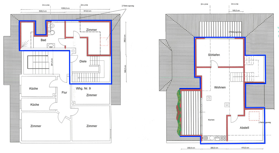 Helle 2,5Zi DG-Whg mit Blick über den Dächern der Stadt v. Privat 2.5 zimmer