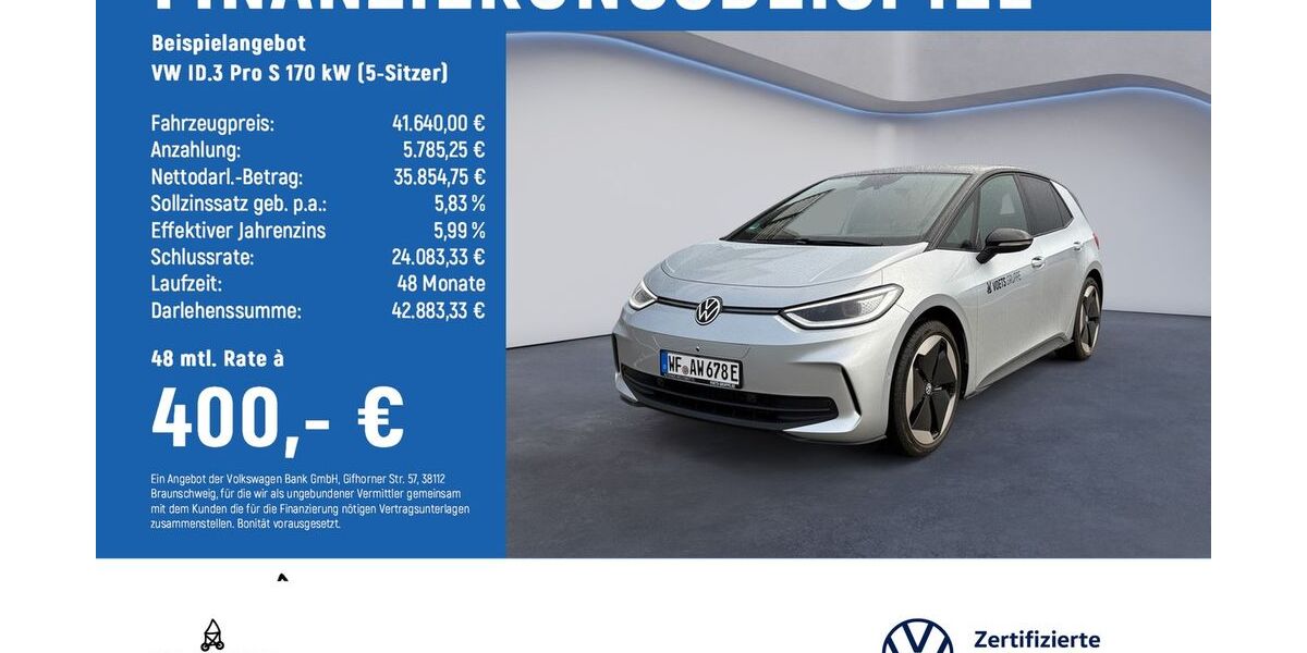 VW ID.3 8.500 km 41.840 &euro; Wolfenbüttel 38304