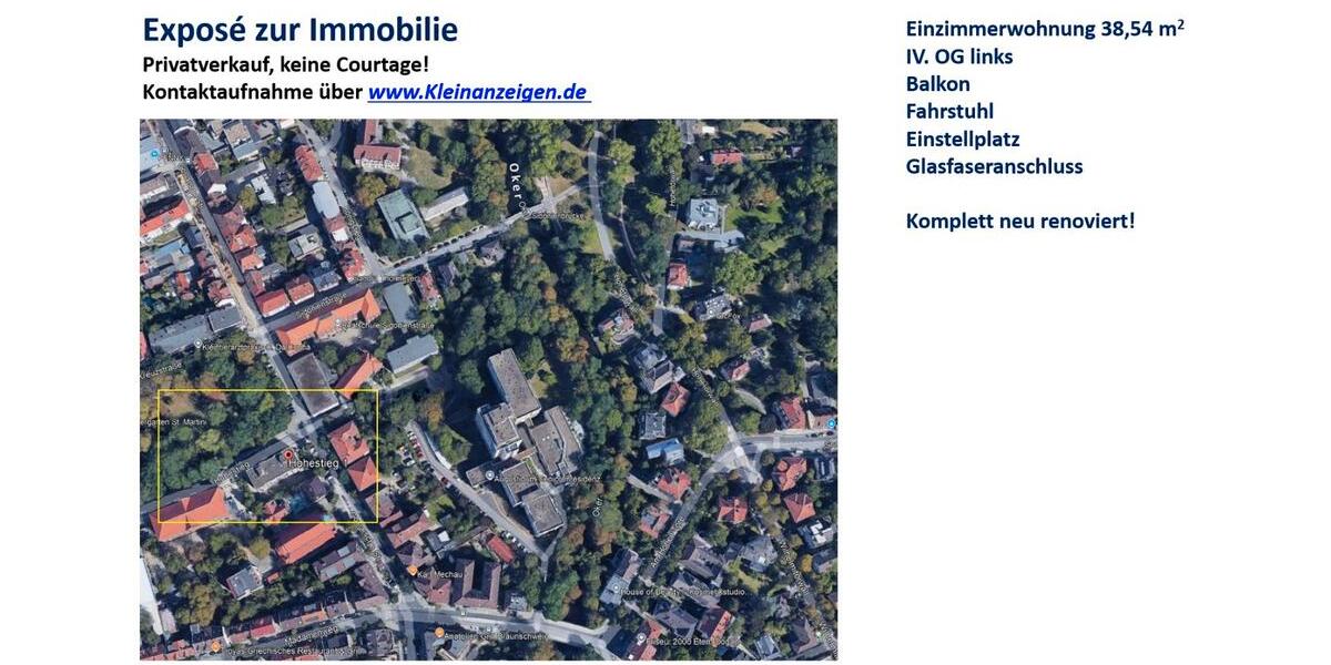 Etagenwohnung Braunschweig Westliches Ringgebiet - 1 Zimmer, 39 m&sup2;, 139.000&euro; | Angebot:26110931
