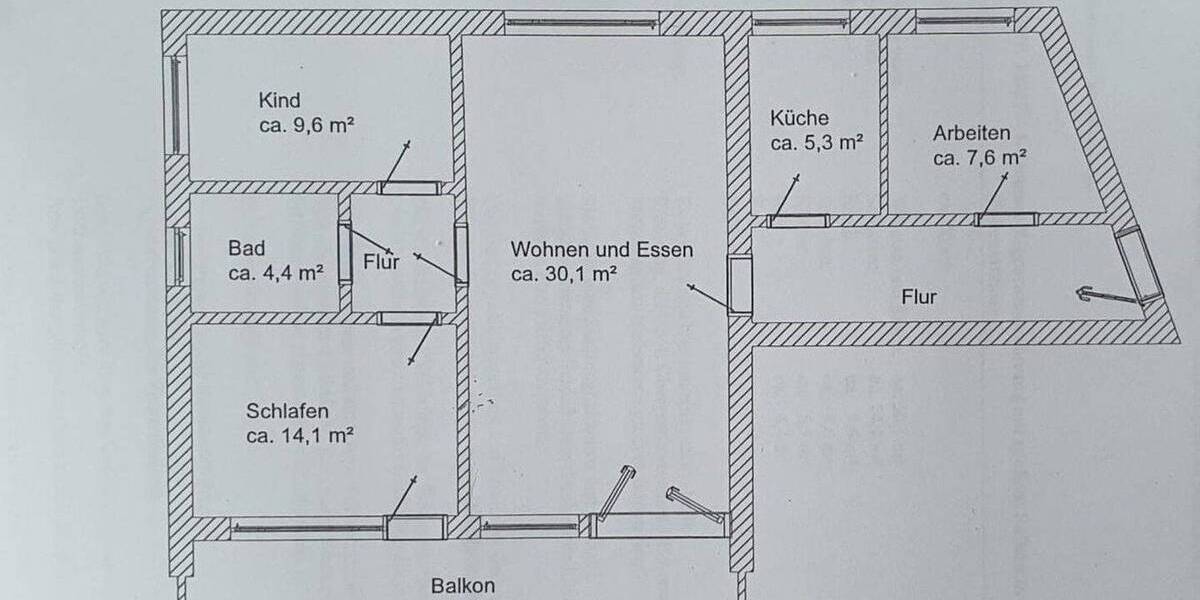 Etagenwohnung Wolfenbüttel Stadtgebiet - 4 Zimmer, 90 m&sup2;, 155.000&euro; | Angebot:26198678