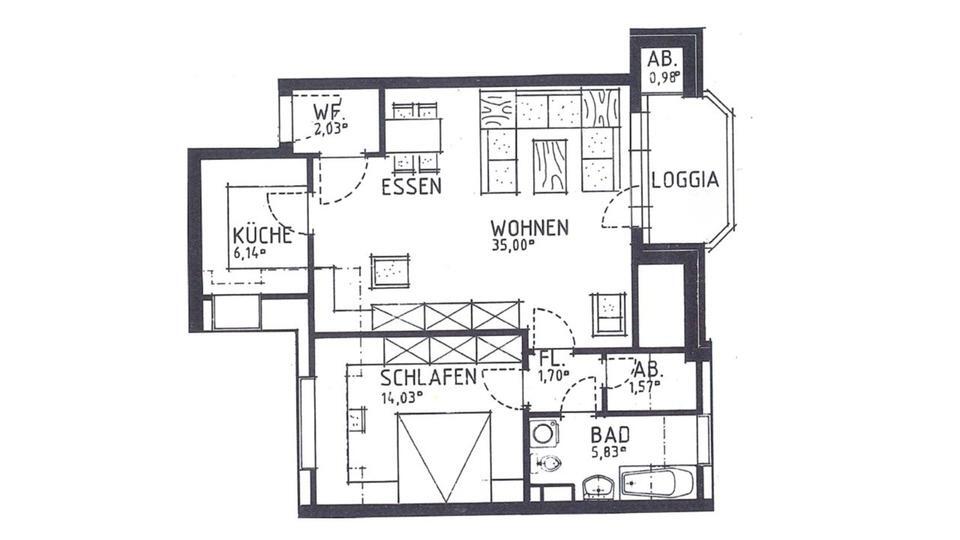 Zentrale, stilvolle Wohnung in Hildesheim mit Loggia + Tiefgarage
