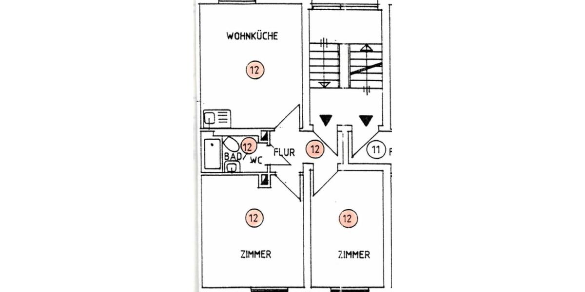 Etagenwohnung Salzgitter - 2.5 Zimmer, 45 m&sup2;, 55.000&euro; | Angebot:26730730