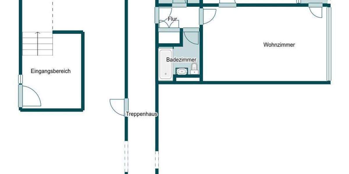 Etagenwohnung Braunschweig Nordstadt - 2 Zimmer, 53 m&sup2;, 125.000&euro; | Angebot:24860059
