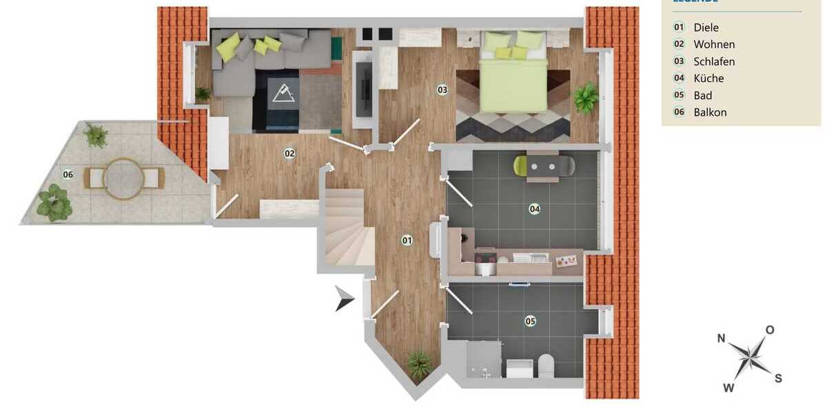Investieren statt Sparen -Kapitalanlage- - Dachgeschoßwohnung Hildesheim Mitte | Angebot:26455113