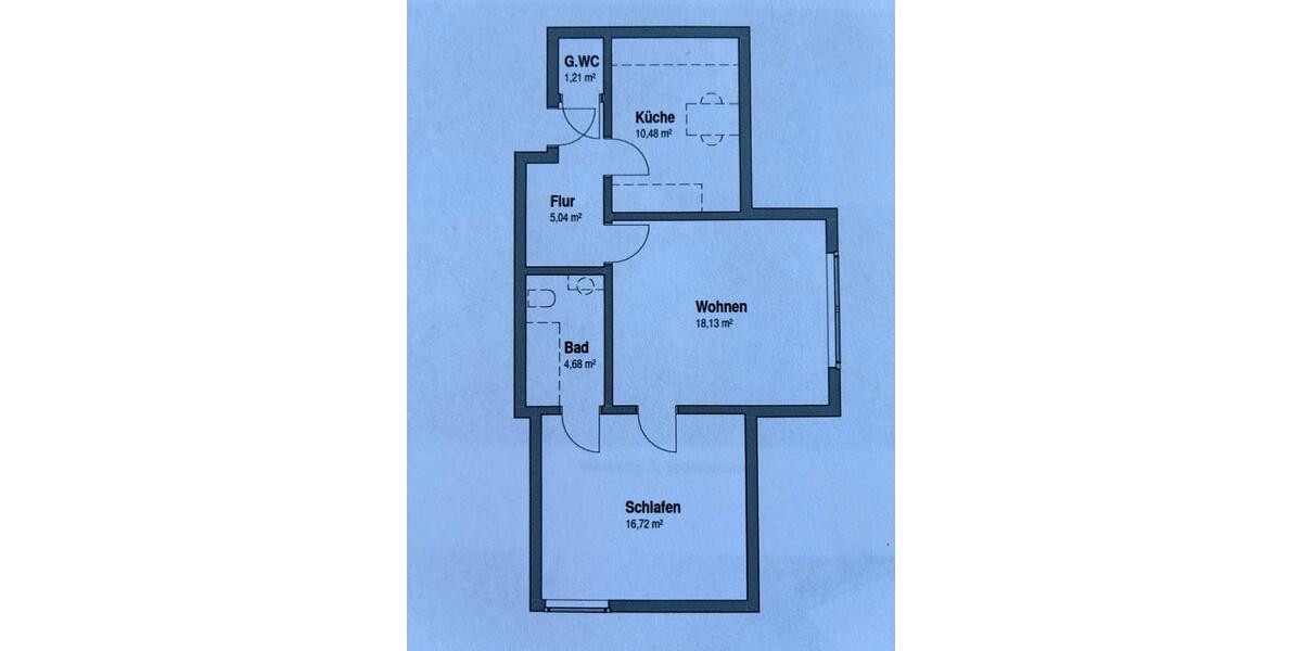 Dachgeschoßwohnung Salzgitter Ortschaft Südost - 1 Zimmer, 56 m&sup2;, 415&euro; | Angebot:25444401