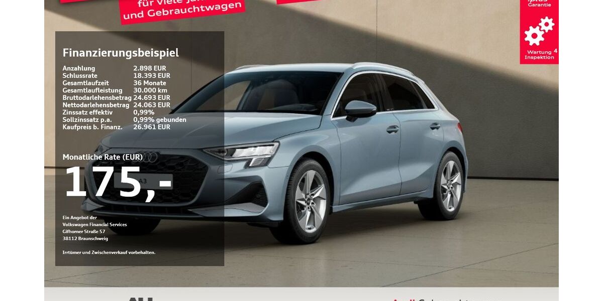 Audi A3 12.043 km 26.961 &euro; Goslar 38644
