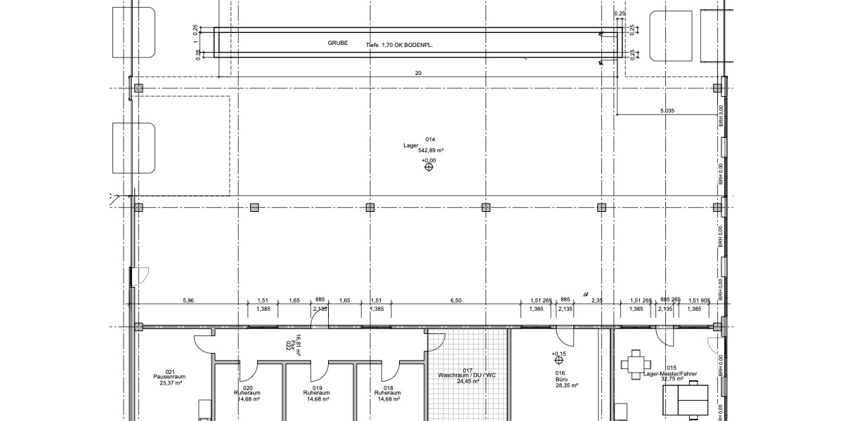 Gewerbe-KFZ-Halle – modern und ideal für PKWs und LKWs oder als Prüfstelle! zimmer