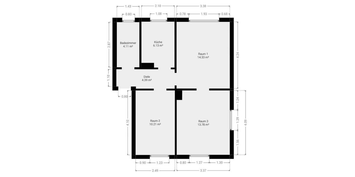 3 Zimmer Wohnung in Hochpaterre 3 zimmer