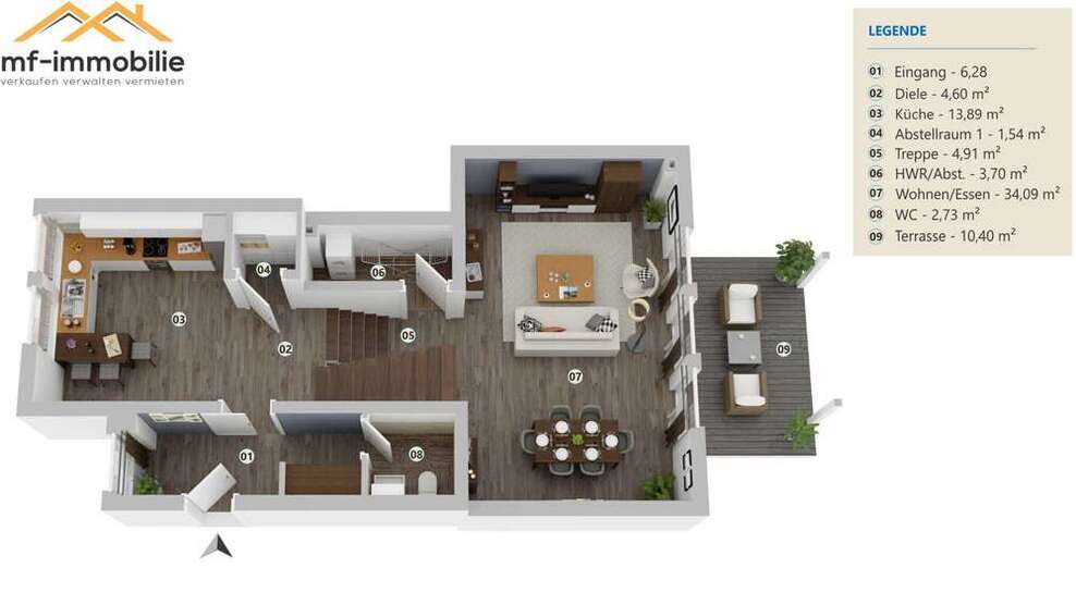 Wohnen in der Schlossdomäne Wendhausen 116m2 MaisonetteWohnung
