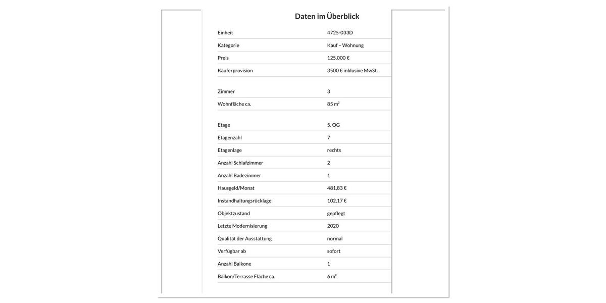 Etagenwohnung Salzgitter - 3 Zimmer, 85 m&sup2;, 125.000&euro; | Angebot:26241883
