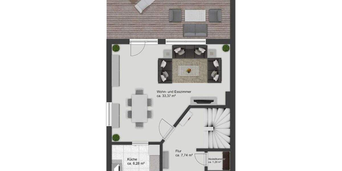 Mehr Raum als gedacht - Doppelhaushälfte mit 2 Carports, ausgebautem Spitzboden & Südwestterrasse 5 zimmer