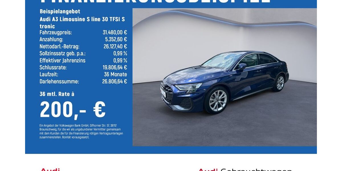Audi A3 8.200 km 30.450 &euro; Braunschweig 38124