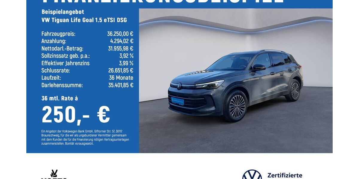 VW Tiguan 3.300 km 35.680 &euro; Braunschweig 38124