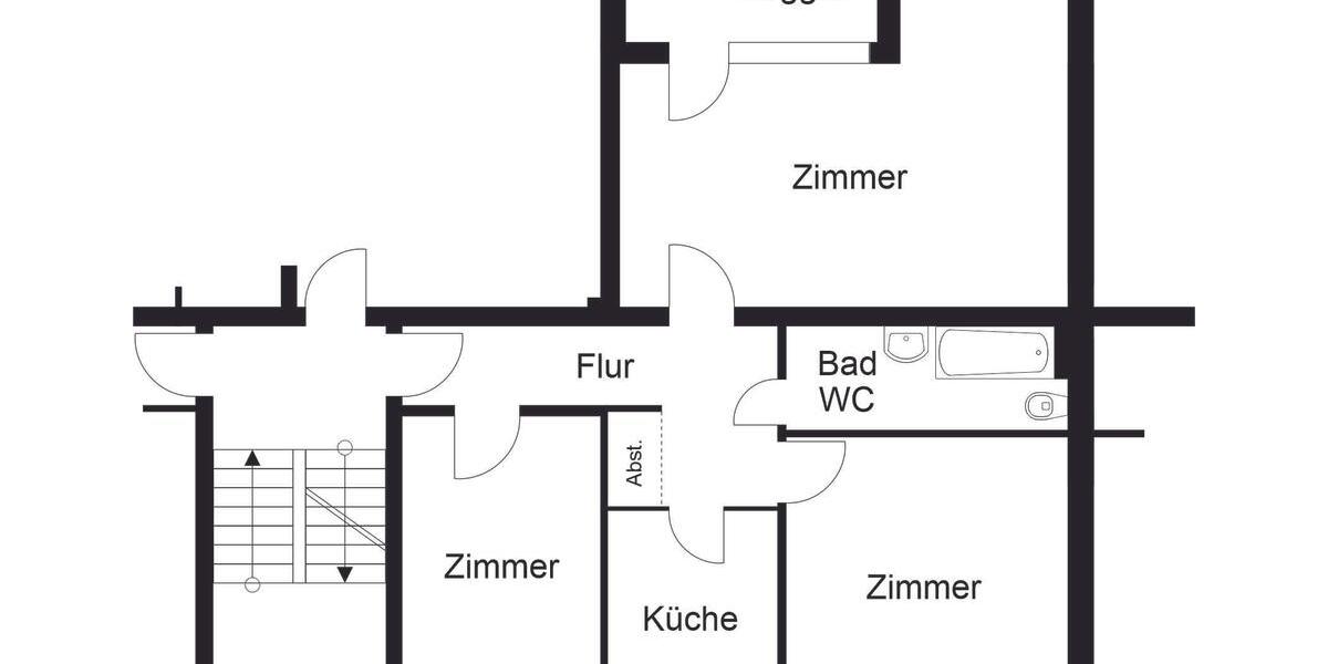 Etagenwohnung Goslar Jürgenohl - 3 Zimmer, 69 m&sup2;, 450&euro; | Angebot:26663678