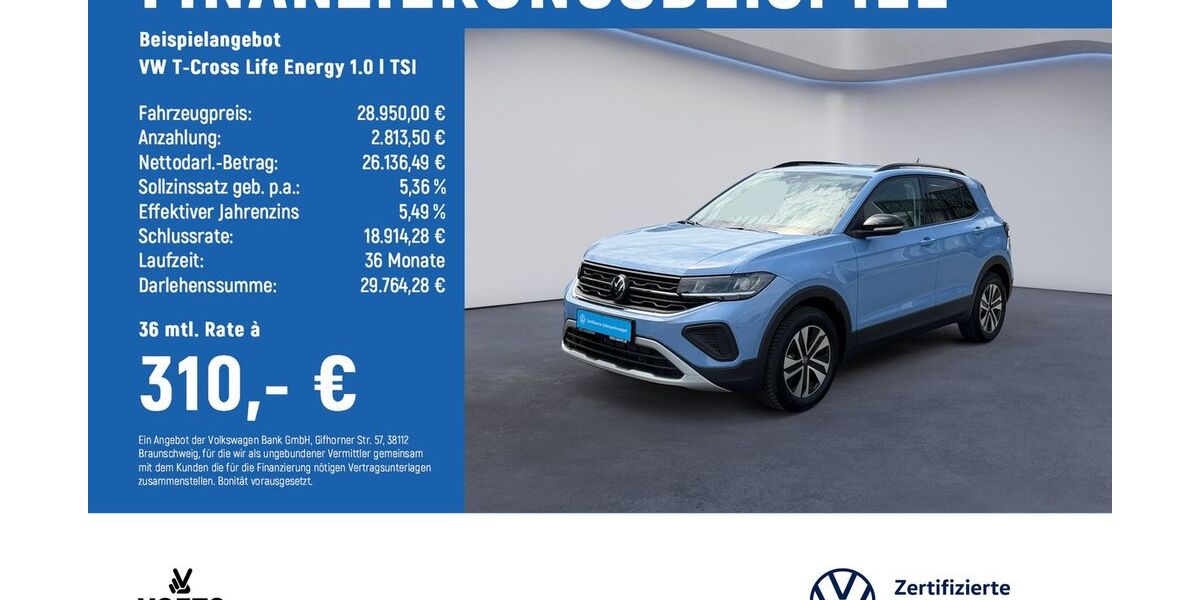 VW T-Cross 3.493 km 28.950 &euro; Braunschweig 38124