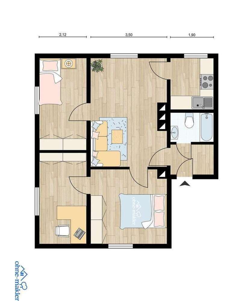Wohnung zum Mieten in Salzgitter 700 € 60 m²