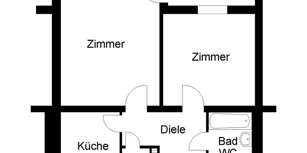 Erdgeschoßwohnung Braunschweig Timmerlah-Geitelde-Stiddien - 2 Zimmer, 59 m&sup2;, 366&euro; | Angebot:25125365