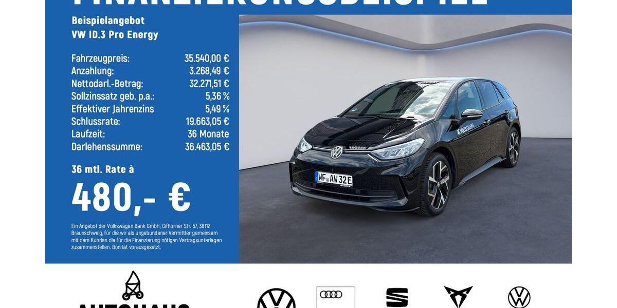 VW ID.3 6.500 km 36.640 &euro; Wolfenbüttel 38304