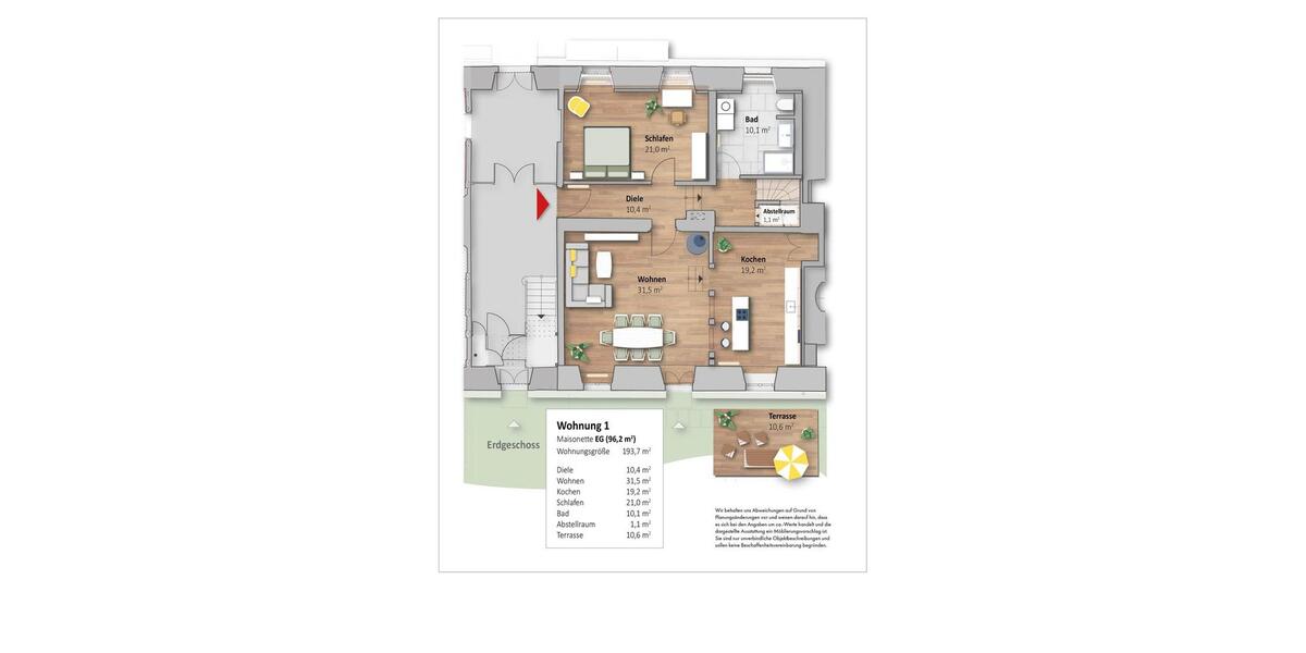 Maisonettenwohnung Sickte - 5 Zimmer, 194 m&sup2;, 2.772&euro; | Angebot:26339536