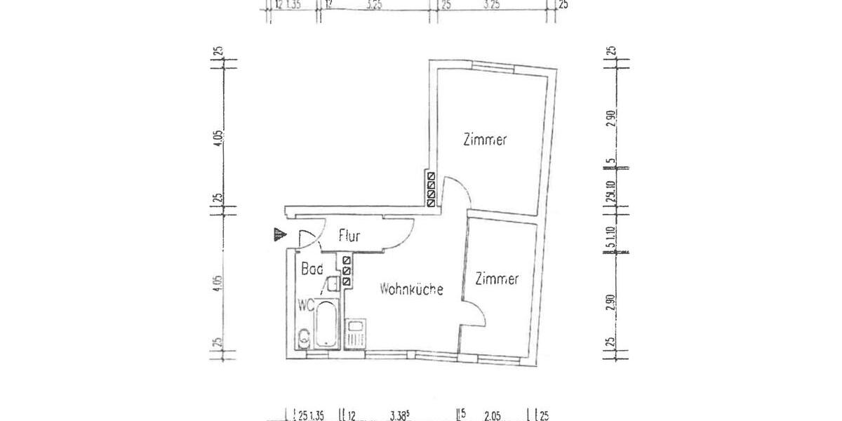 Erdgeschoßwohnung Salzgitter Ortschaft Südost - 2 Zimmer, 42 m&sup2;, 400&euro; | Angebot:26578128
