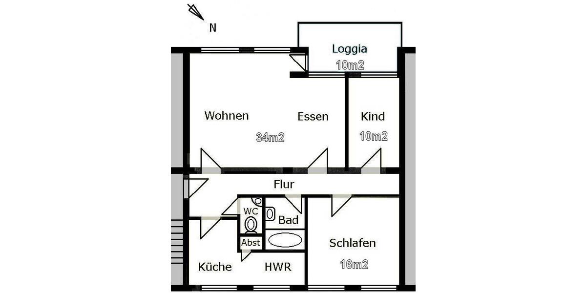 Dachgeschoßwohnung Wolfenbüttel Adersheim - 3 Zimmer, 86 m&sup2;, 185.999&euro; | Angebot:26050418