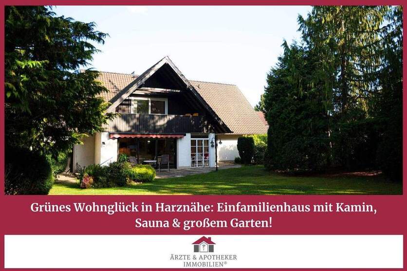 Grünes Wohnglück in Harznähe: Einfamilienhaus mit Kamin, Sauna & großem Garten! 7 zimmer