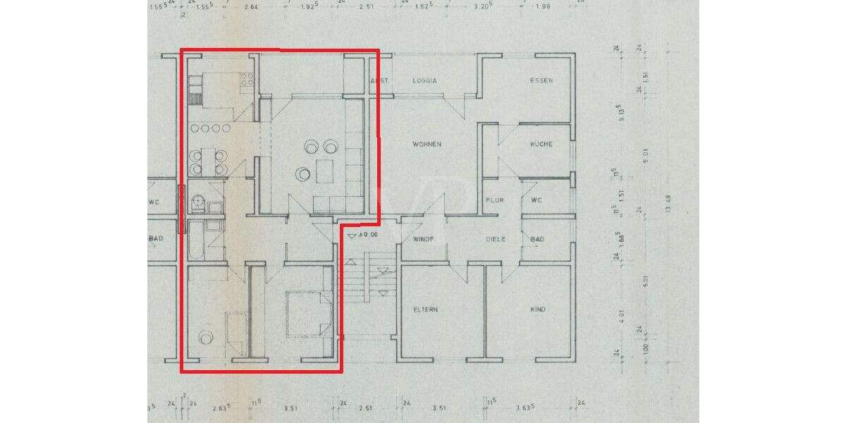 Gut geschnittene 3-Zi. ETW mit separatem WC und Loggia 3 zimmer