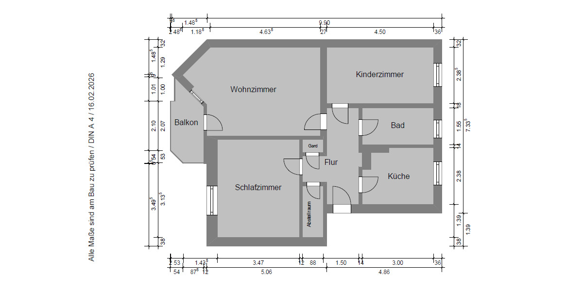 Etagenwohnung Salzgitter Lebenstedt - 3 Zimmer, 66 m&sup2;, 400&euro; | Angebot:26246771