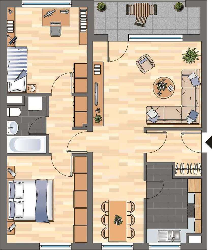 Wohnung zum Mieten in Braunschweig 603 € 76.26 m²