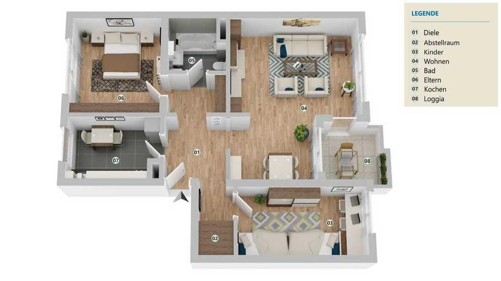 Modernes Wohnen in zentraler Lage 3 zimmer