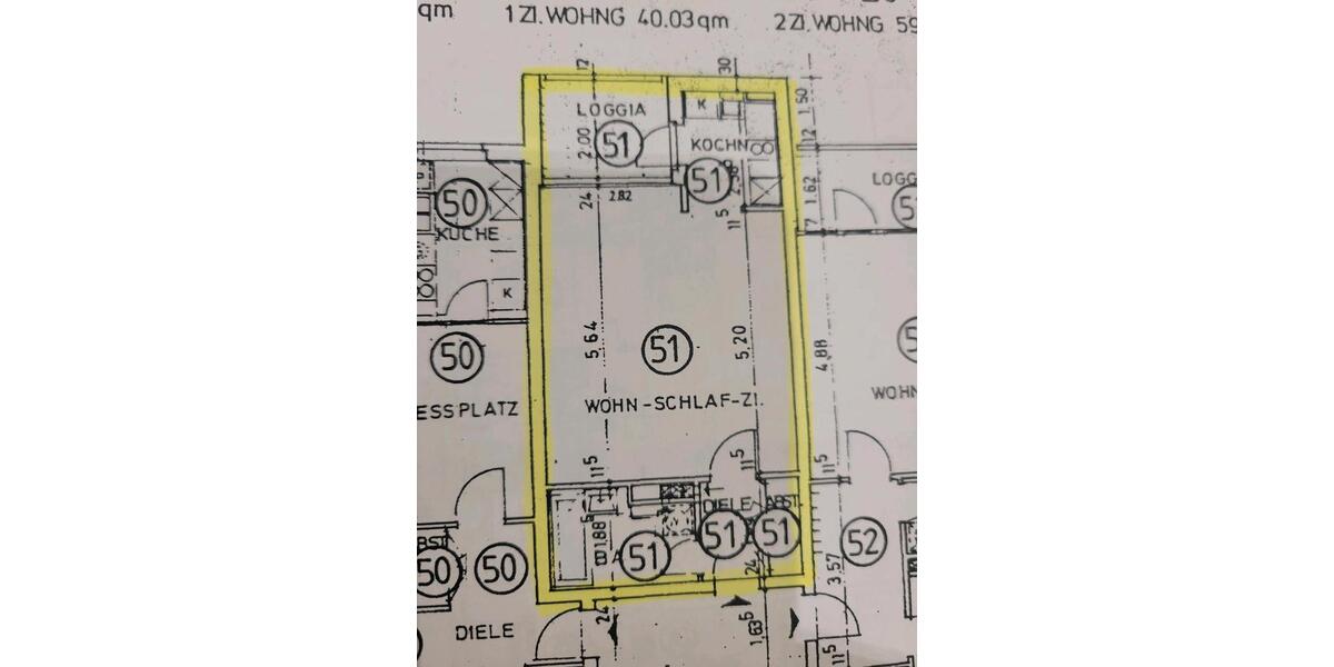 Etagenwohnung Braunschweig Südstadt- Rautheim- Mascherode - 1 Zimmer, 40 m&sup2;, 109.000&euro; | Angebot:24837283