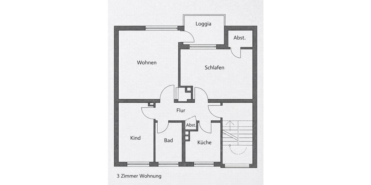 3 Zimmer Wohnung mit Balkon+Stellplatz in Salzgitter-Bad -Erbpach 3 zimmer
